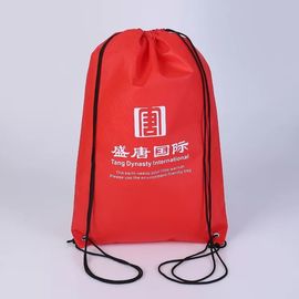 Китай Рюкзаки Дравстринг спорт офсетной печати красные с материалом холста хлопка поставщик