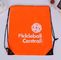 Рюкзаки Дравстринг спорт Эко дружелюбные оранжевые для упаковки и штуцера спортсмена поставщик
