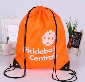 Рюкзаки Дравстринг спорт Эко дружелюбные оранжевые для упаковки и штуцера спортсмена