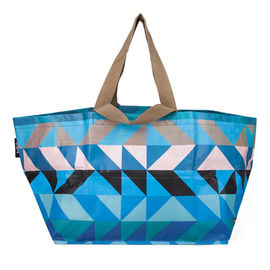 Обращанные голубые сумки Тоте полипропилена для шелковой ширмы ходить по магазинам и продвижения