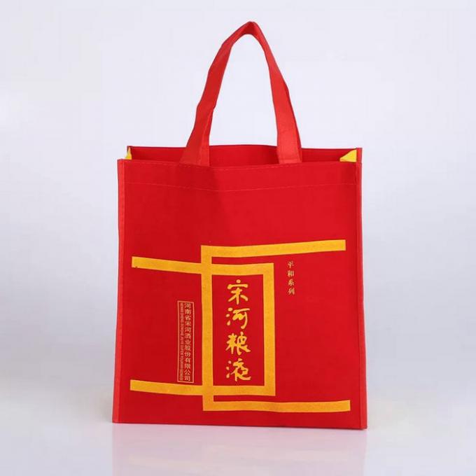 Большие не сплетенные хозяйственные сумки полипропилена/многоразовая сумка красного цвета не сплетенная