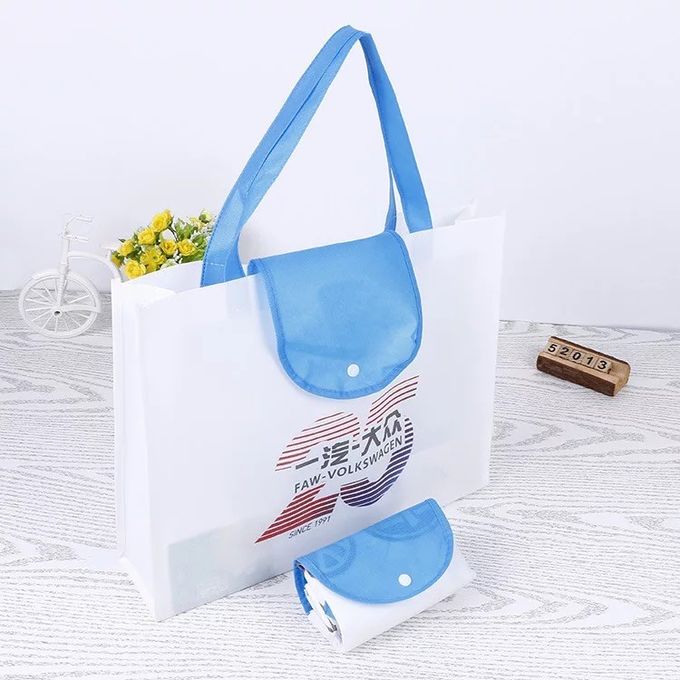 Складный повторно используйте складную хозяйственную сумку/голубые складывая продуктовые сумки