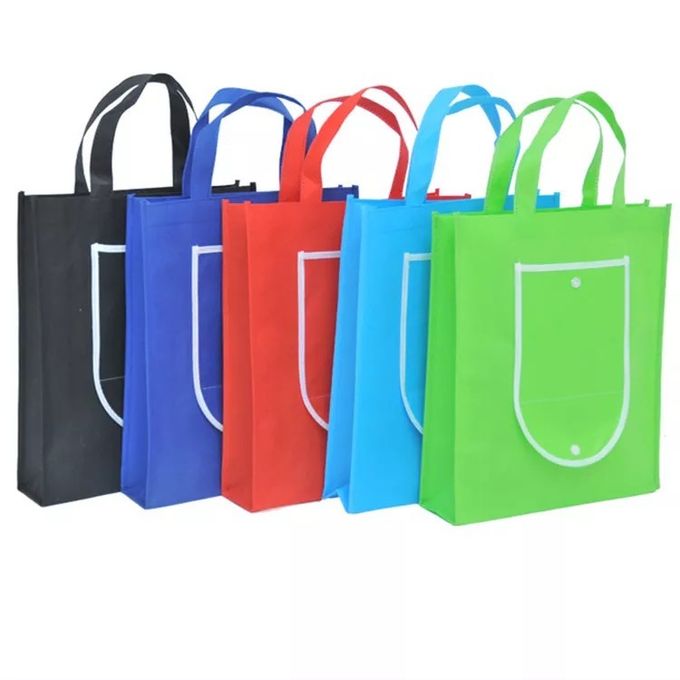 Не сплетенная нижняя складная сумка Тоте для покупок и упаковки супермаркета